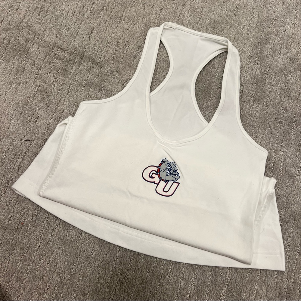 Gonzaga x lululemon CRB white tank